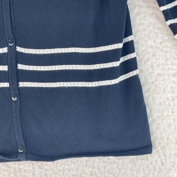 Norton McNaughton Petites Black Striped Sweater Womens 3/4 Sleeve Size PL - Picture 8 of 16
